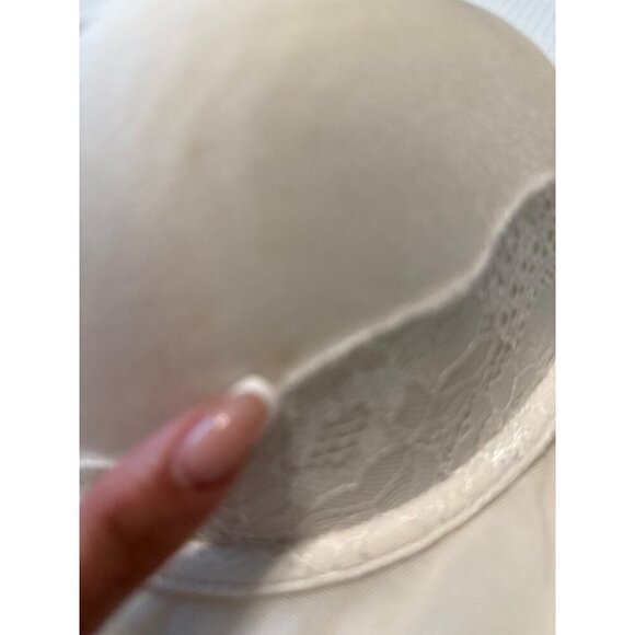 Women's Gilligan & O'Malley White Push Up Lace Bra Size Large Tiny Flaw - Picture 4 of 15